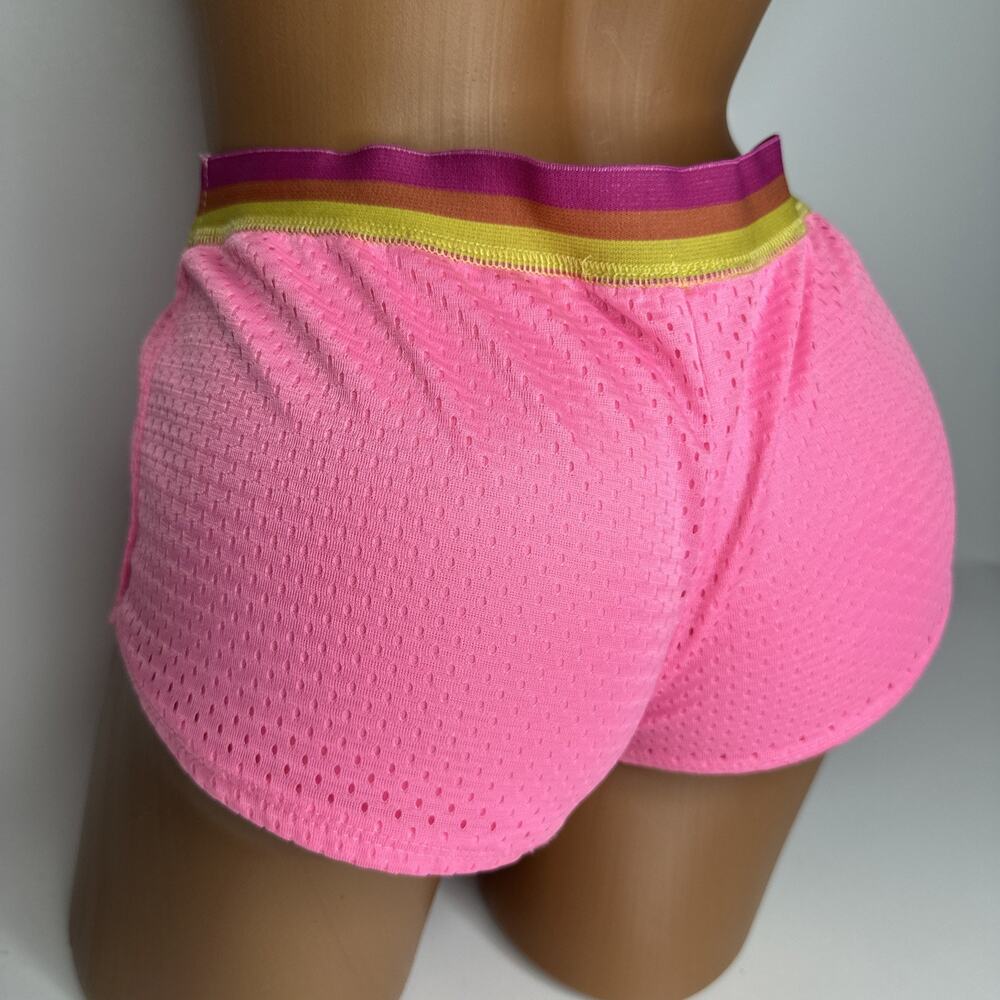 Surf Mentality by Lagaci Pink Shorts XS Extra Small Athletic Beach Gym Y2K Mini